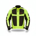 Giacca riflettente da moto Unisex Collo alto e tasche con zip Maniche e vita regolabili Poliestere e nylon Giallo neon e nero Per scooter 1