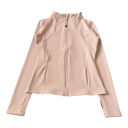 Giacca sportiva da donna con colletto Slim-fit in materiale traspirante ad asciugatura rapida Apertura per il pollice Tasca interna per il cellulare 7