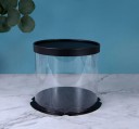 Gift Box Cylindrical Folding 16 × 18 cm Plastic with Lid Colourful Packaging for Cake Sweets Gifts Transparent Container 4