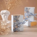 Gift Box in the Shape of a Book with Floral Motif 13 × 9 × 4.5 cm Paper Box for Jewellery, Sweets or Small Gifts 9