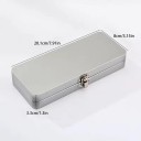 Gift Metal Box with Lid 20.1×8×3.3 cm Tin Box in the Shape of a Briefcase with Clip Closure for Gift and Food Packaging 2