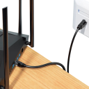 Gigabit LAN καλώδιο Cat6 RJ45 θωρακισμένο 1000 Mbps patchcord 1 m 26AWG μαύρο για σύνδεση υπολογιστή, δρομολογητή και δικτύου 3