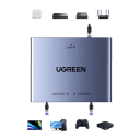 Gigabitový RJ45 splitter 1 na 2 porty 1000Mbps USB-C napájení kovové tělo modré LAN rozbočení pro PC router TV notebook 5