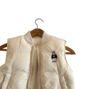 Gilet d'hiver pour enfants avec col baseball Veste en coton sans manches pour garçons et filles Avec poches et fermeture éclair Ourson brodé sur la poitrine Polyester 5