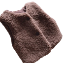 Gilet d'hiver pour enfants en laine d'agneau avec décolleté en V Gilet en peluche uni à boutons Manteau d'automne chaud pour garçons et filles Finition en velours 1