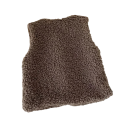 Gilet d'hiver pour enfants en laine d'agneau avec décolleté en V Gilet en peluche uni à boutons Manteau d'automne chaud pour garçons et filles Finition en velours 4