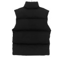 Gilet d'hiver pour femme avec col roulé et fermeture éclair Gilet uni chaud en coton et polyester Gilet élégant pour les froides journées d'hiver 22
