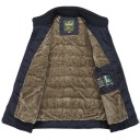 Gilet d'hiver pour homme avec fourrure à l'intérieur et poches avec col zippé en polyester et coton pour la randonnée, le travail en extérieur et un usage quotidien 8