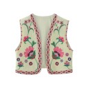 Gilet da donna con motivo floreale V148 2