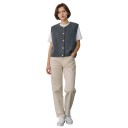 Gilet da donna in maglia con bottoni cardigan lavorato a maglia senza maniche con scollatura rotonda e chiusura a tutta lunghezza 4