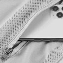 Gilet da uomo semi-trasparente con tasche con zip in poliestere nero per sport, attività ricreative e uso quotidiano in clima più caldo 4