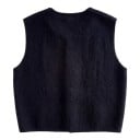 Gilet en tricot pour femmes à boutons, cardigan sans manches avec décolleté rond et fermeture sur toute la longueur 2