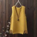 Gilet en tricot pour femmes avec franges 9