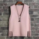Gilet en tricot pour femmes avec franges 5
