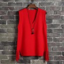 Gilet en tricot pour femmes avec franges 4