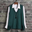 Gilet en tricot pour femmes avec franges 8