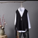 Gilet en tricot pour femmes avec franges 1