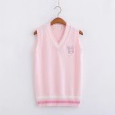 Gilet en tricot pour femmes avec un lapin 2