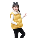 Gilet in cotone invernale per bambini con colletto Gilet monocolore senza maniche per ragazzi e ragazze Con tasche e fodera in peluche Chiusura con bottoni a pressione 8