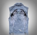 Gilet in denim da uomo A3011 1
