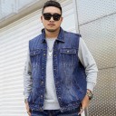 Gilet in denim da uomo F1276 1