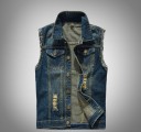 Gilet in denim da uomo F1284 9