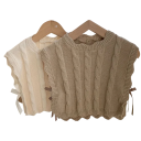 Gilet in maglia per ragazze Top in cotone senza maniche per primavera e autunno Gilet per bambini alla moda in stile coreano 4