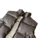 Gilet in piuma per bambini Giacca spessa autunnale e invernale per ragazzi e ragazze Gilet monocolore con collo alto, zip e tasche in poliestere 6