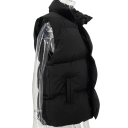 Gilet invernale da donna con colletto alto e chiusura con zip Gilet monocolore caldo in cotone e poliestere Gilet elegante per le fredde giornate invernali 15