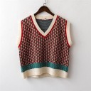 Gilet lavorato a maglia da donna P1443 5