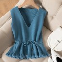 Gilet lavorato a maglia da donna P2365 4