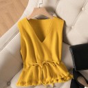 Gilet lavorato a maglia da donna P2365 5