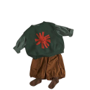 Gilet per bambini in maglia Maglione di cotone senza maniche Verde con sole Gilet carino per la primavera e l'autunno per ragazzi e ragazze 3