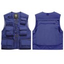 Gilet pour homme avec plusieurs poches zippées et fermeture éclair en polyester pour la pêche, la randonnée, la photographie et les activités de plein air 4
