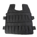 Gilet zavorrato 35 kg per allenamento di forza intenso Gilet nero regolabile con doppie tasche Senza imbottitura Strumento di allenamento 1