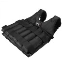 Gilet zavorrato 35 kg per allenamento di forza intenso Gilet nero regolabile con doppie tasche Senza imbottitura Strumento di allenamento 3