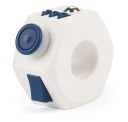 Giocattolo antistress per dito per occupare le mani Anello Fidget con pulsanti e interruttore Corpo esagonale in plastica ABS 6 x 3,2 x 3