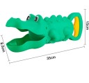 Giocattolo da bagno a forma di coccodrillo verde 35 × 15 × 8,5 cm con bocca apribile per bambini da bagno e acqua 2