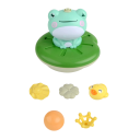 Giocattolo da bagno per bambini 10,5 x 11 x 10,5 cm Spruzzatore a forma di rana galleggiante rotante 6 pezzi Giocattolo da doccia acquatica 5