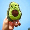 Giocattolo di peluche per cani avocado 15 x 10 cm morbido giocattolo squeak per cani piccoli e medi 3