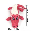 Giocattolo di peluche per cani coccodrillo rosso sonoro 29 x 15 cm tessuto resistente per masticare e giocare con gli animali domestici 2