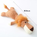 Giocattolo di peluche sonoro per cani a forma di leone 36 cm giocattolo interattivo resistente da masticare in poliestere e cotone per cani piccoli e medi 3