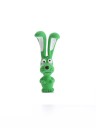 Giocattolo in gomma per cani a forma di coniglio arancione 17 x 6 x 3 cm giocattolo resistente con fischietto per masticare e giocare 4
