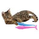 Giocattolo in silicone per gatti 17,4 x 2,7 cm Forma di pesce con protuberanze massaggianti Giocattolo interattivo da mordere per gatti 3