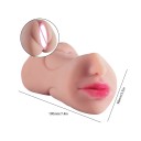 Giocattolo masturbatore 3 in 1 in silicone a forma di bocca, vagina e apertura anale, confezione discreta, aspetto realistico, silicone flessibile 2