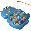 Gioco da pesca magnetico per bambini 16,5 x 22 cm con tema dinosauri 2 canne 12 pesciolini Pesca nel laghetto Giocattolo per catturare pesci con magnete 2