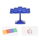 Gioco da tavolo di equilibrio con albero inclinabile in plastica Pezzi da gioco colorati in quattro colori e dado Dimensioni 12 x 14 cm 5