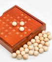 Gioco da tavolo logico in legno - salto delle palline per 1 giocatore 3