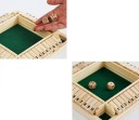 Gioco da tavolo Shut The Box per 2–4 giocatori Tavola da gioco in legno con dadi Gioco matematico di famiglia per contare 2