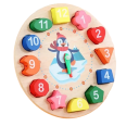 Gioco educativo in legno per bambini orologio con pinguino orologio didattico 2
